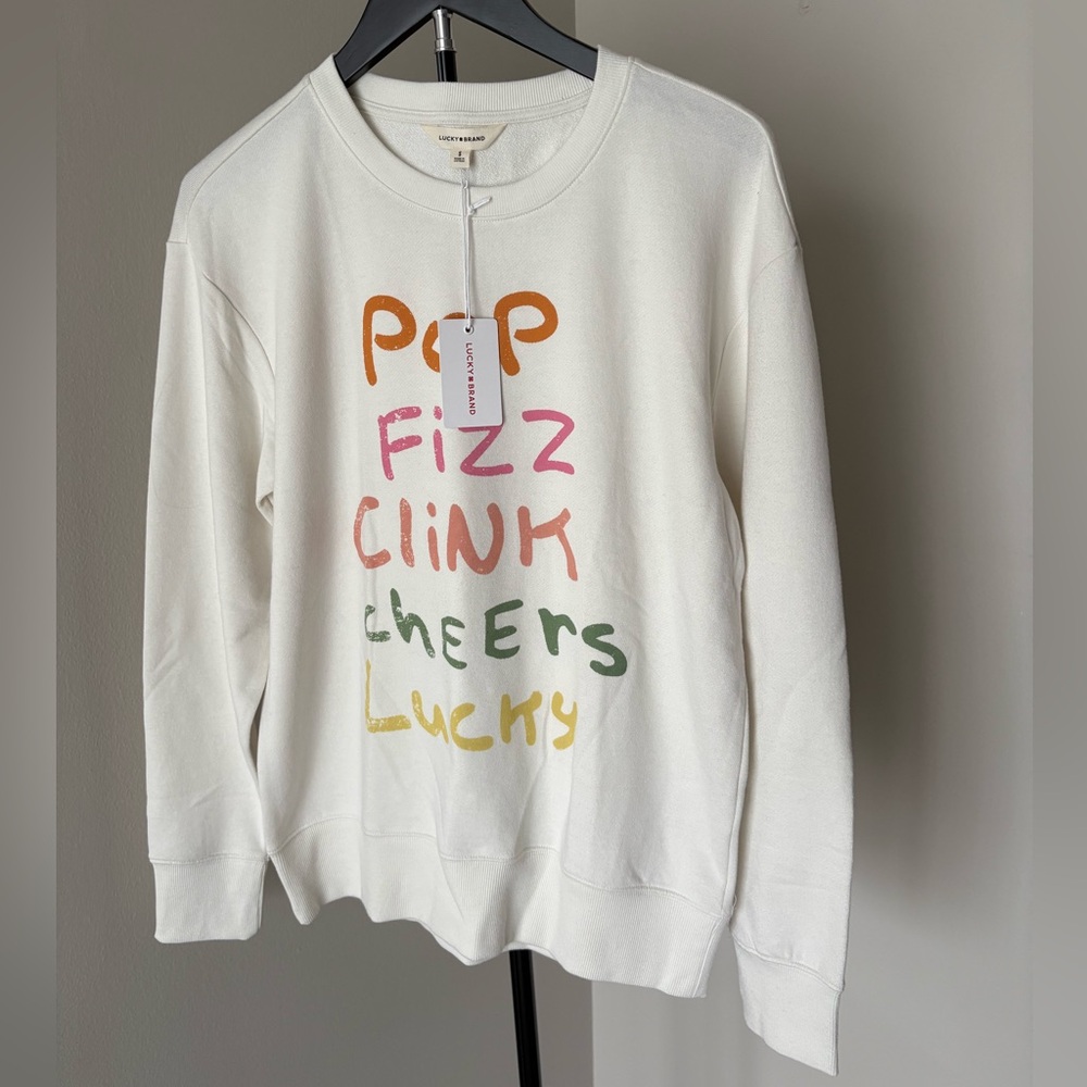 Lucky Brand Multicolor Graphic Crew Neck Sweater